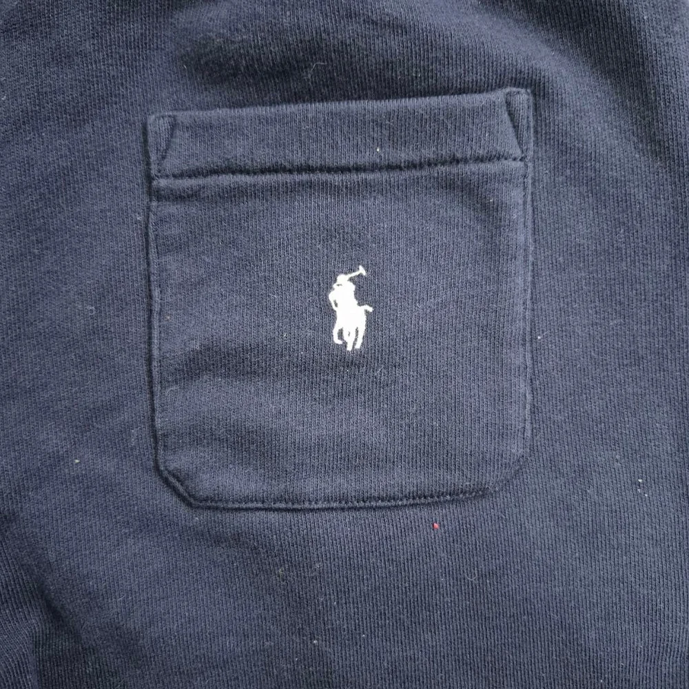 Boys Polo Ralph Lauren Navy Fleece Shorts M (10-12) with White Logo